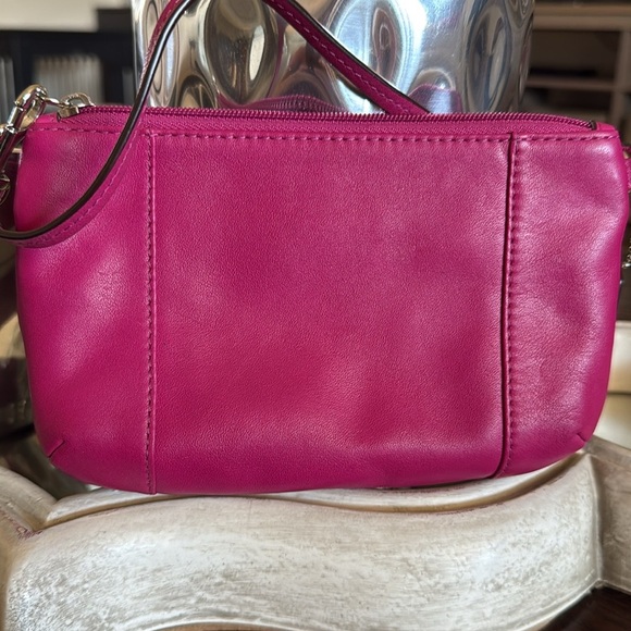 Coach Pink Leather Wristlet - Picture 4 of 4